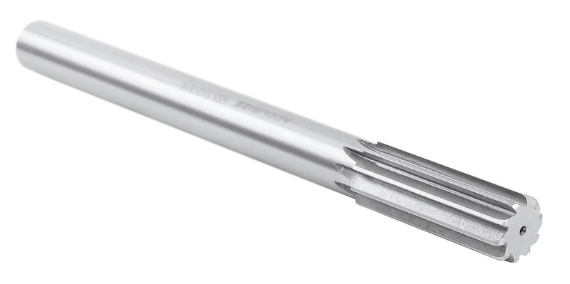 Accusize Industrial Tools 1'' H.S.S. M2 Straight Shank Straight Flute Chucking Reamer, Flute Length 2-3/4'', Oal 10-1/2'', 8 Flute, 5015-0285 | 1" HSS M2 Straight Shank Straight Flute Chucking Reamer, Flt Len 2-3/4", OAL 10-1/2", Right Hand Cut, 8 Flute