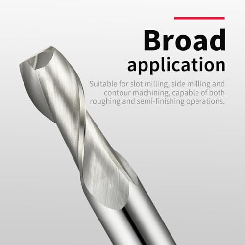 22mm 1pcs, 2 Flute HSS Straight Shank End Mill Cutter,Center Cutting, Slot & Keyway Milling DRINYOUNG (2-Flute, 22mm) 2-Flute
