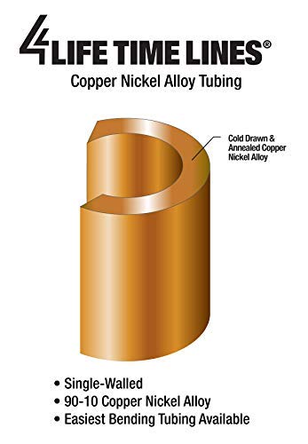 4LIFETIMELINES Superior Non-Magnetic True Copper-Nickel Brake Line Tubing Coil – Durable & Rust-Resistant 3/16" x 25' (.028" Wall Thickness) – Premium Quality for Enhanced Vehicle Safety & Performance
