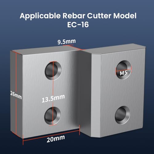 Anbull 6PCS Replacement Blades for EC-16 Electric Hydraulic Rebar Cutter, Cutting up to 5/8 Inch 4-16mm #5 Rebars, with 12 Hexagon Screw and 12 Spring Washer