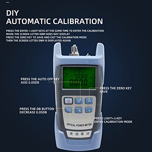 FTTH Fiber Optical Cable Tester Tool Fiber Optic Power Meter Test Seven Wavelength +10 to -70dBm For SC FC ST Connector CATV Testing and Telecommunciation