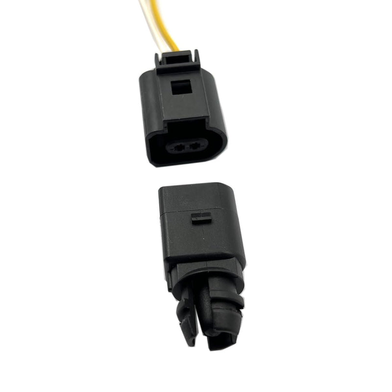  [AUSTRALIA] - FainWan Ambient Air Temperature Sensor with 2-pin Connector Plug Wiring Harness Pigtail Compatible with CC Golf Passat Tiguan A3 A4