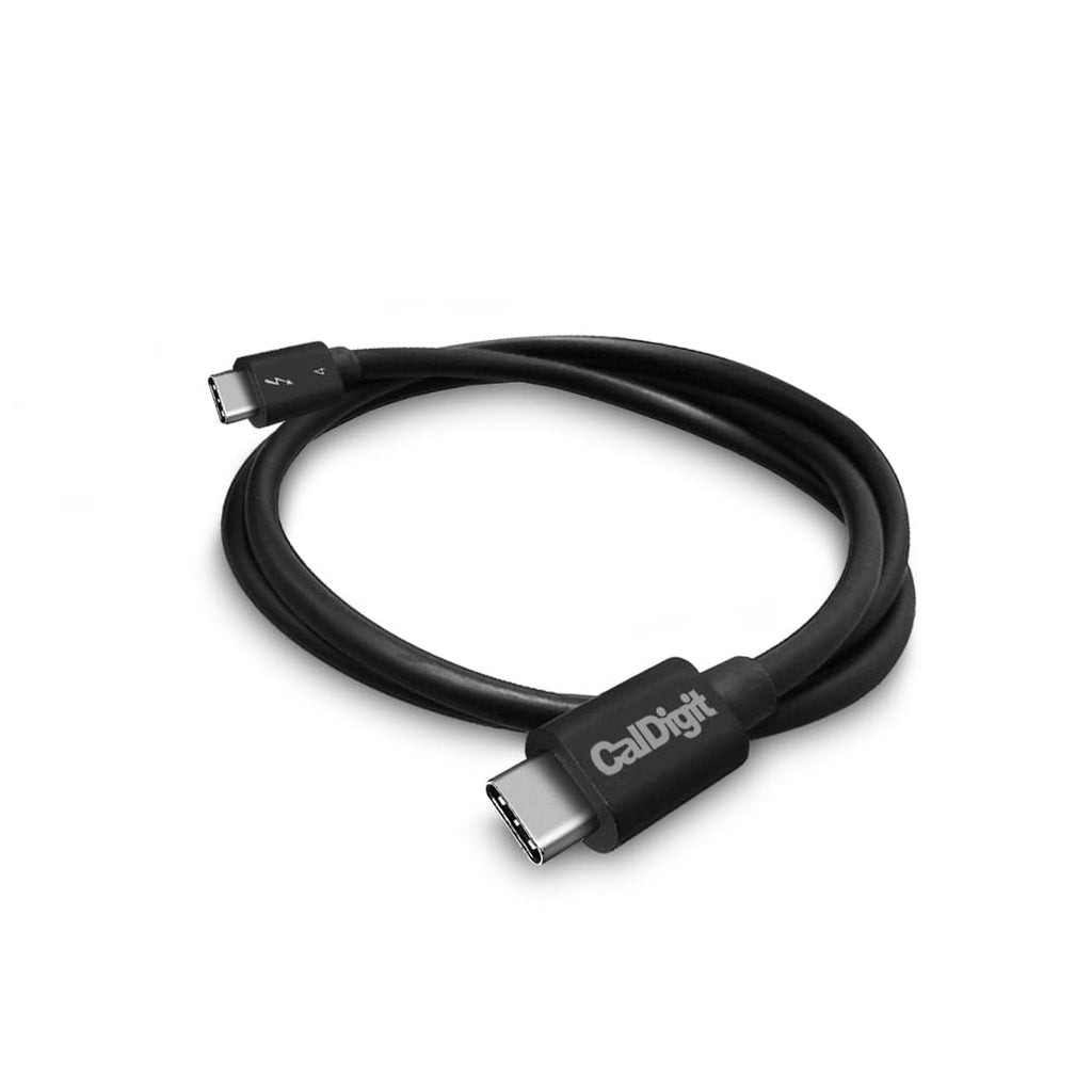 CalDigit Thunderbolt 4 Cable - 40Gbps 100W Power Delivery, Compatible with Thunderbolt 3 & USB Type C, MacBook Pro, iMac, iPhone 15 Max, Black (0.8 Meter 2.62 Feet, Thunderbolt 4 / USB 4 Cable) 0.8 Meter 2.62 Feet, Thunderbolt 4 / USB 4 Cable