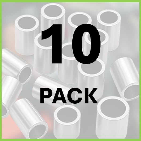 Aluminum Spacer 3/4" OD x 1/2" ID x 1/8" Long-Round Spacer Unthreaded Standoff Bushing Plain Finish, Fits Screws Bolts M12 and 1/2" by Metal Spacers Online (10 Pack) 1/8" Length 10