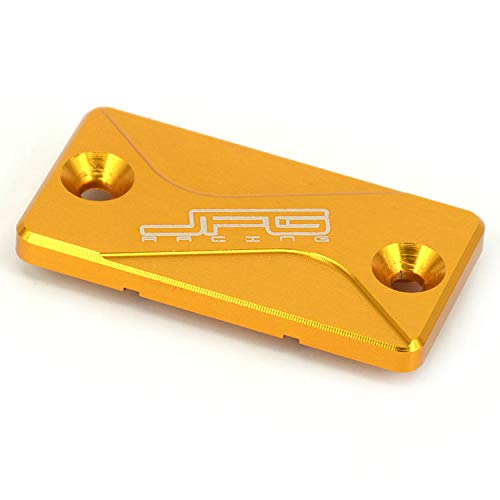 Motorcycle Front And Rear Brake Fluid Reservoir Cover CNC Cap Set Compatible To DRZ400S DRZ400SM 2000-2019 Dirt Bike Gold Front & Rear Brake Fluid Reservoir Cover_2