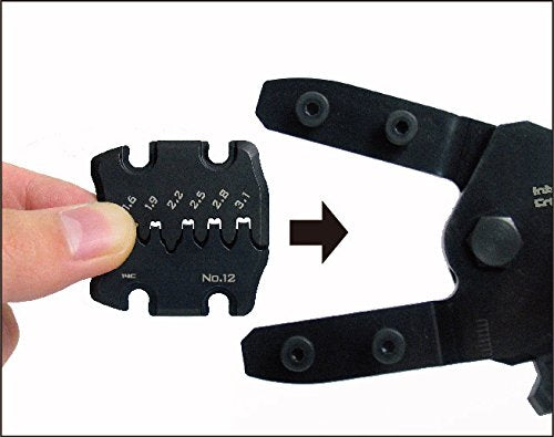 ENGINEER PAD-12 Handy Crimping Tool, Ultra-Precise Crimper Forming Excellent Crimping Finish 中 Main unit + dice Single Item