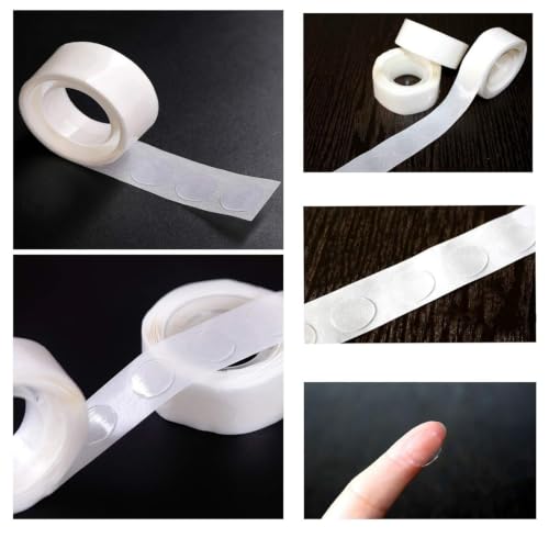 1,000 Adhesive Dots, Double-Sided Balloon Adhesive Dots, Tear Off Without Trace, Transparent Sticky Dots for Wedding Decoration, Crafts, Photos, 10-Pack
