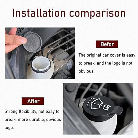 Windshield Wiper Washer Fluid Reservoir Tank Bottle Cap, Replacement for GMC Chevrolet Cadillac Buick - OEM#: 12767700, 13227300 (2 PACKS)