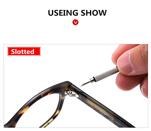 【100-Piece 4-in-1 Mini Eyeglass Screwdriver Set】Phillips, Flathead, Hex Bits – Portable Eyewear Repair Tool Kit for Glasses, Sunglasses, Watches & Small Electronics – Compact Travel Size