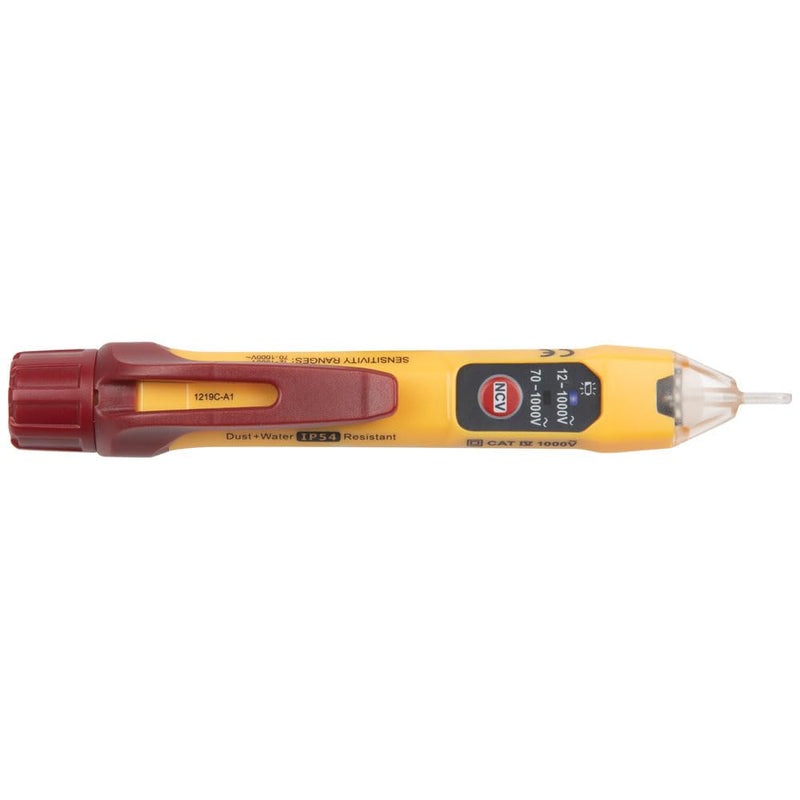 Klein Tools NCVT2PKIT Non-Contact Voltage Tester with Outlet Tester, 12-48V AC or 48 - 1000V AC Dual Range for Broad Application Volt Tester w/ Receptacle Tester