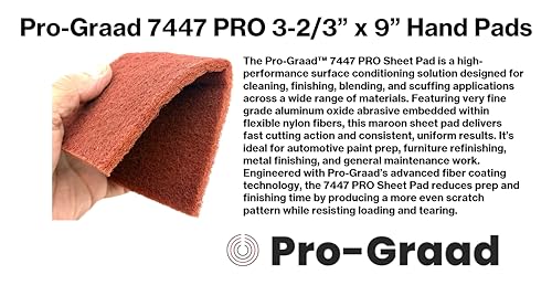 7447 PRO 3-2/3" x 9" Very Fine Maroon Surface Conditioning Sheet