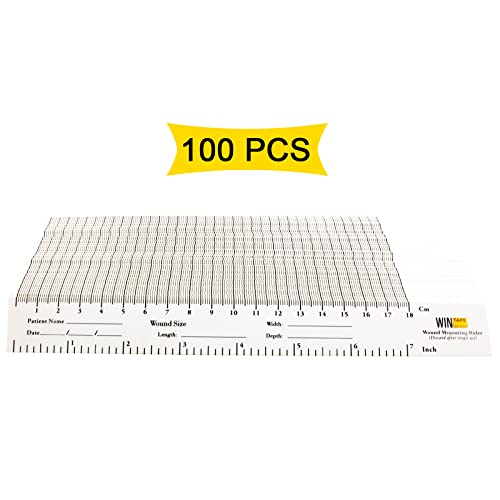Pack of 100pcs 7'' 18cm Disposable Paper Wound Tape Measure