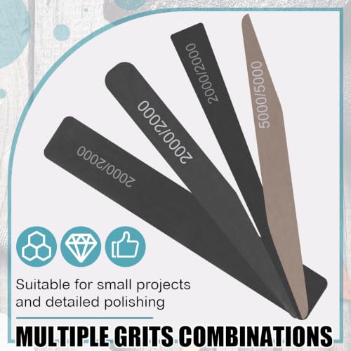 Lasnten 131 Pcs Sanding Sticks Set 360 Degree Rotating Holder 40 Polishing Sticks 30 Sanding Twigs 60 Double Side Slanted Twigs for Plastic Models Jewelry Woodworking Hobby Arts Crafts (Fashionable) Fashionable
