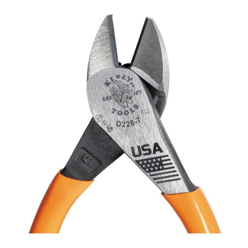 Klein Tools D228-7 Pliers, Made in USA, Diagonal Cutting Pliers with High-Leverage Design, 7-Inch