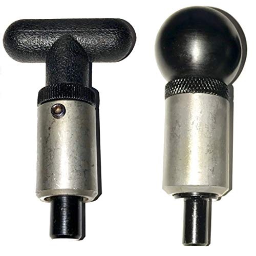POP' Pull Pin - 3/8" Dia spring loaded Plunger |1" Diameter x 1-1/2" Length Weld ON Paintable Steel Barrel | Knurled Threaded lock nut w/Set Screw | Hard Plastic Phenolic Round Pull Knob | by SBD
