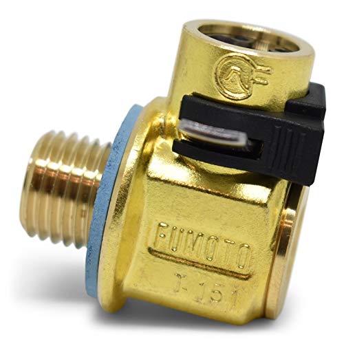 Fumoto F-133: STANDARD VALVE WITH 12MM-1.25 THREADS WITH LEVER CLIP Gold