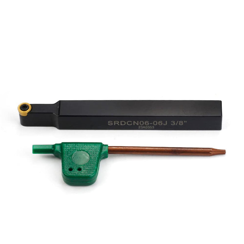 3/8" SRDCN06-6J OSCARBIDE Turning Tool Holder 3.5" Length | RCMT0602MO Carbide Insert | 13/32" Cutting Dia | for Turning & Profiling | Rigid Steel Shank | Smooth Finish & Long-Lasting