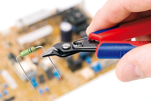 KNIPEX Tools - Electronics Super-Knips, Multi-Component (7861125SBA) Multi Color Burnished, suitable for fibre optic cables