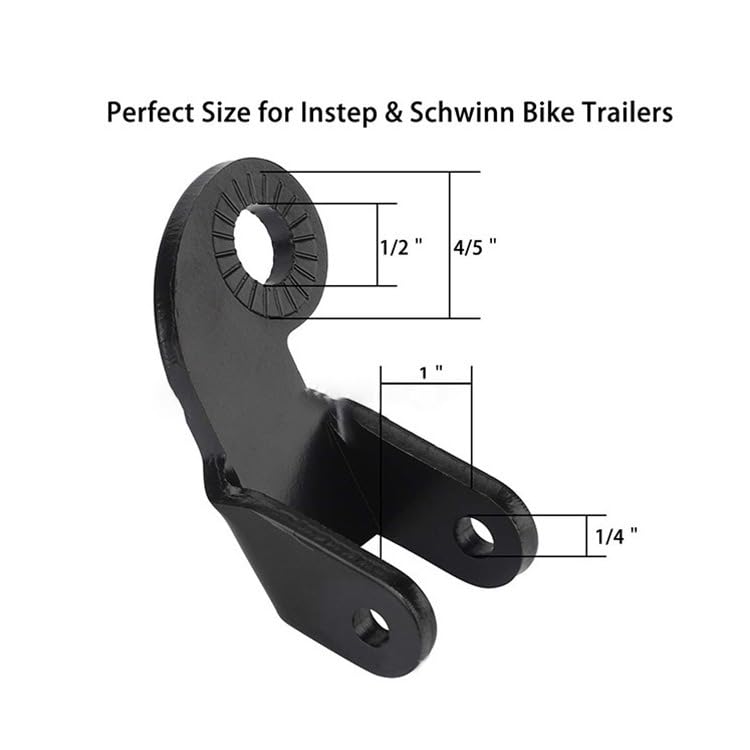 Bike Trailer Hitch Coupler Attachment Steel Hitch Bicycle Trailer Attachment Bike Cargo Trailers Coupler Compatible with Burley Bicycle Trailers, 2Pack