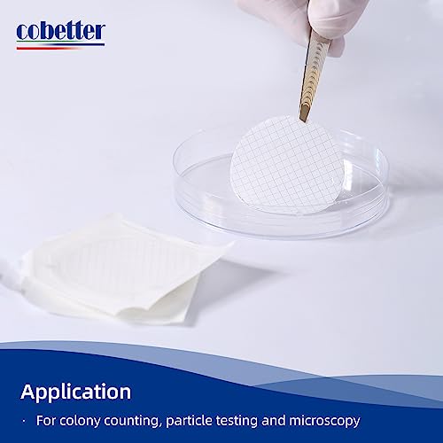 MCE Gridded Membrane Filter, 47mm 0.45μm, Sterile, Individual Pack, 100/PK