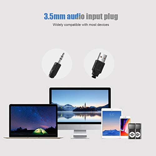 Speaker, Mini Speaker, USB Speaker PC Stereo Lightweight Wired LED Soundbar Speaker, Soundbar Soundbox, 3.5mm Audio Jack Compatible with PC Computer Tablet TV for Office Home Home Theater