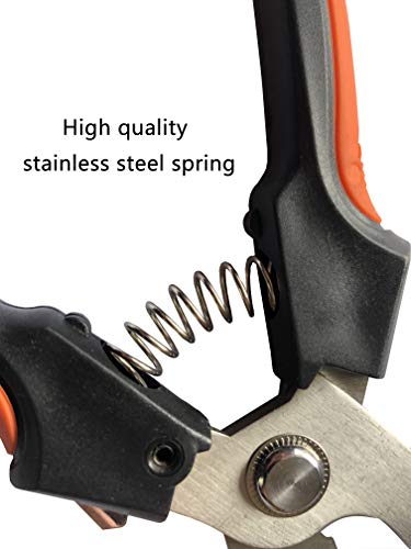 8" Bypass pruner ,Hand Pruners, Garden Clippers,Flower pruning scissors(pack of 1)