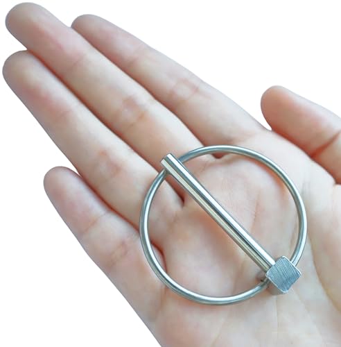 4Pcs/6Pcs Stainless Steel 316 (1/5"), (1/4") Lynch Pins Linch Pins O-Pins, Marine Connectors(Φ1/5" x 1-11/16")（4Pcs） Φ1/5" x 1-11/16"