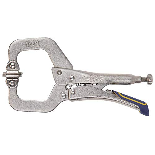 IRWIN VISE-GRIP Welding Pliers, Fast Release, C-Clamp Locking with Swivel Pads, 6-Inch (IRHT82587), Purple 1 Count (Pack of 1)