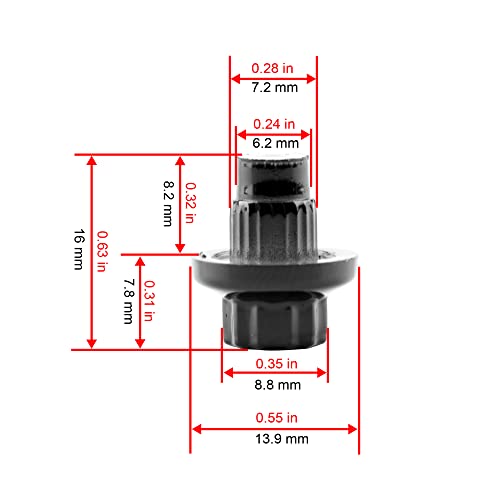 RTRHINOTUNING Black Wheel Rim Rivets Decorative Bolts 7.2 mm Shank Dia.