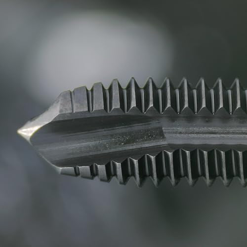 Tools M12 x 1.75 Spiral Point Threading Tap, Metric Machine Threading Tap High Speed Steel Cobalt(HSSCo) with AlTiN Coating, Round Shank with Square End， H2 Tolerance, 2pcs M12x1.75mm JIS POT 2pcs