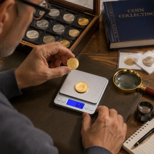 1kg/0.01g High Accuracy Digital Gram Scale Coin Scale to Weigh Coins Silver