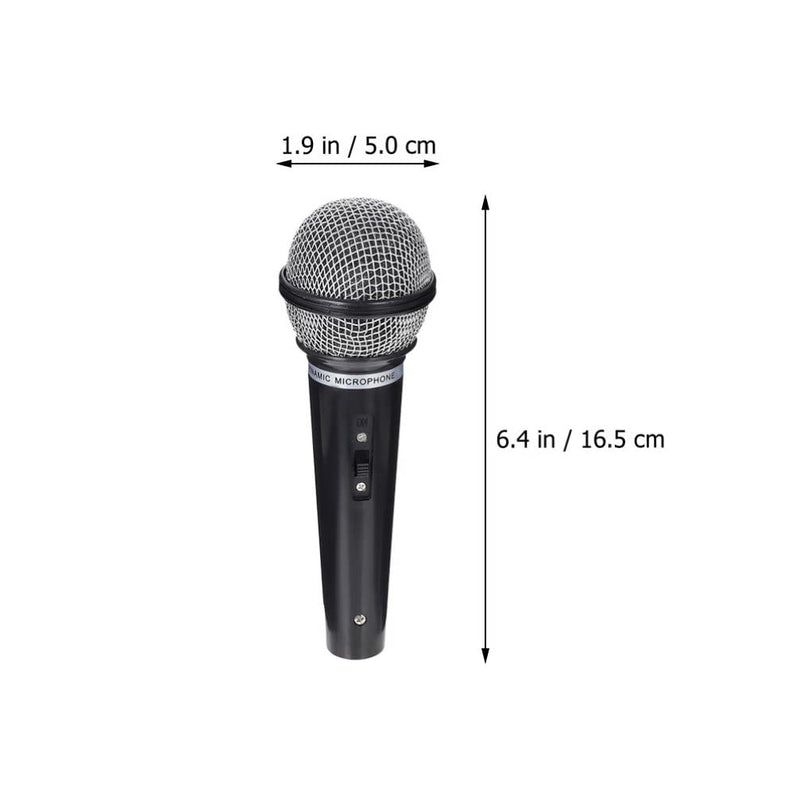 NUOBESTY Fake Microphone for Kids Handheld Microphone Prop Plastic Mics Pretend Toys for Karaoke Costume Prop Halloween Party Favors 16Pcs