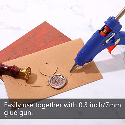 Containlol 24 Pcs Sealing Wax Sticks for Glue Gun 7 mm, Champagne Gold Champagne