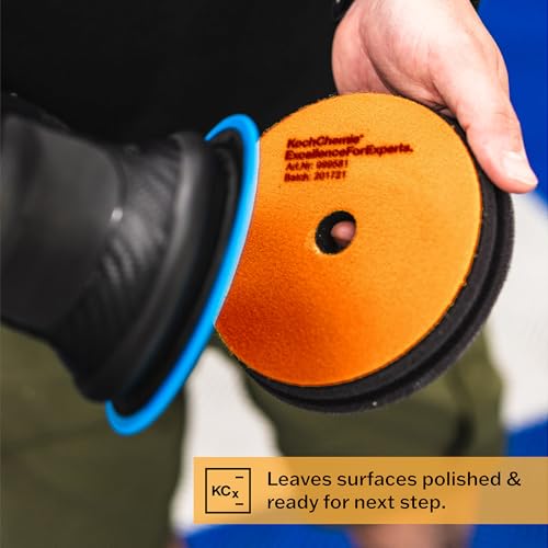 KOCHCHEMIE - One Cut Pad V2 - Medium Abrasive Pad for Removing Moderate Weathering & Scratches; Long-Lasting Compression Hardness; Contours Easily (150mm x 23mm) 150mm