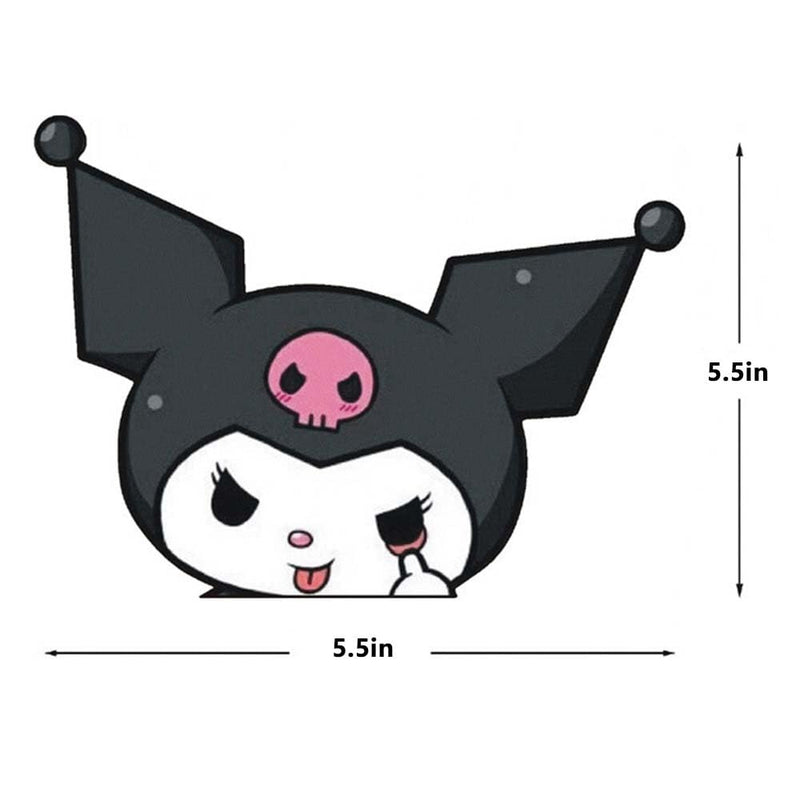 Anime Reflective Bumper Sticker - Kawaii Car Window Decals & Hood Decals Reflective Kuro