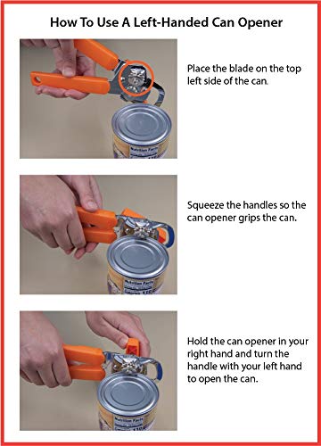 Left-handed Only from Lefty's Kitchen Tool Set Includes Left-handed Can Opener, 4 Bamboo Utensils, and Orange Mitt 6 Pcs.