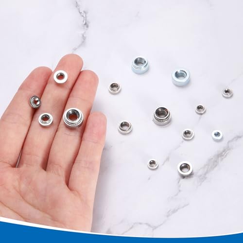 uxcell 200Pcs Self-Clinching Nuts, #10-32 x 0.14 304 Stainless Steel Pressure Rivet Nut Mounting Hardware Fastener for Construction Industry #10-32 x 0.14" 200