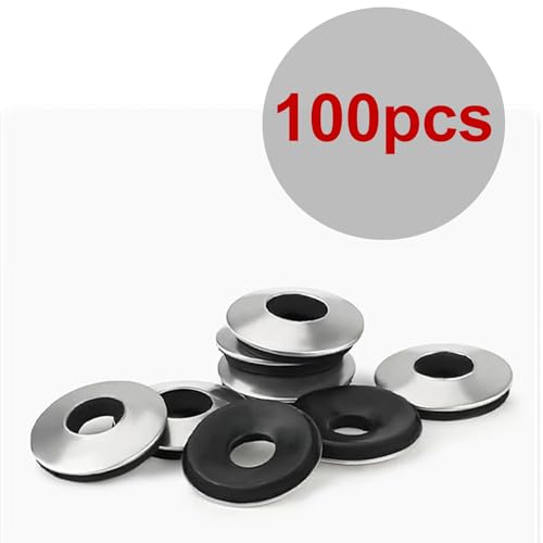 19x5.5x2.8mm Bonded Sealing Washers Stainless Steel EPDM Rubber Backed Screw Gasket - 100 Pcs Pack M5.5 * 19 19*5.5*2.8mm