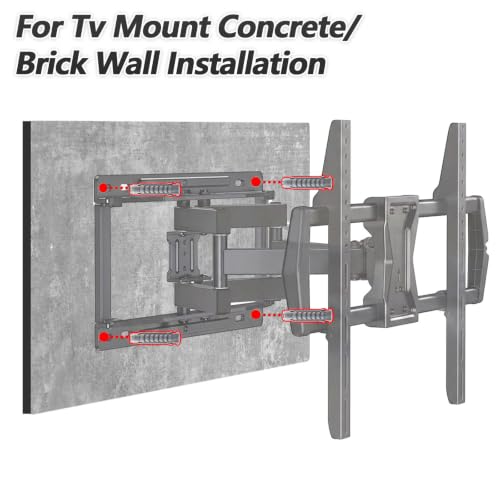 JIEYAO 16 Pcs Concrete Wall Anchors for TV Mount Installation (Pack of 3) M10x50mm (Pack of 3)