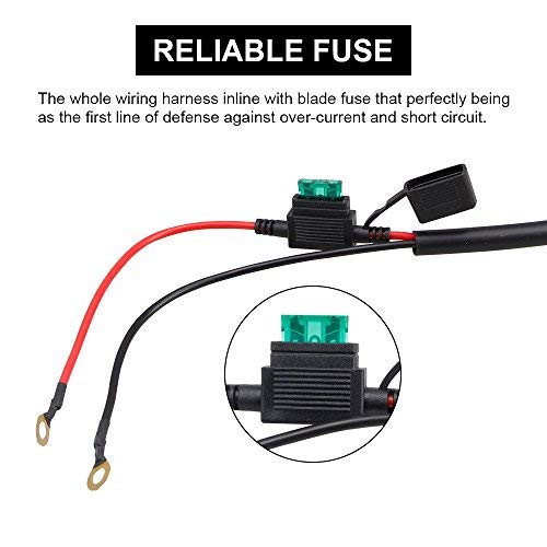 LEADTOPS Heavy Duty LED Light Bar 400Watts Load Wiring Harness Wireless Strobe Wiring Kit ON-OFF-Strobe RF Remote Control Switch for 12V Car Truck Work Light Driving Light