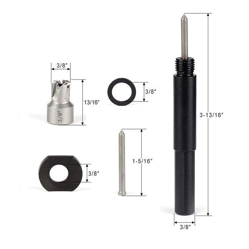 Spot Weld Cutter Set JESTUOUS 5-Pack 3/8 Inch HSS Remover Welding Metal Sheet Hole Drilling Bits for Power Hand Drill Tool
