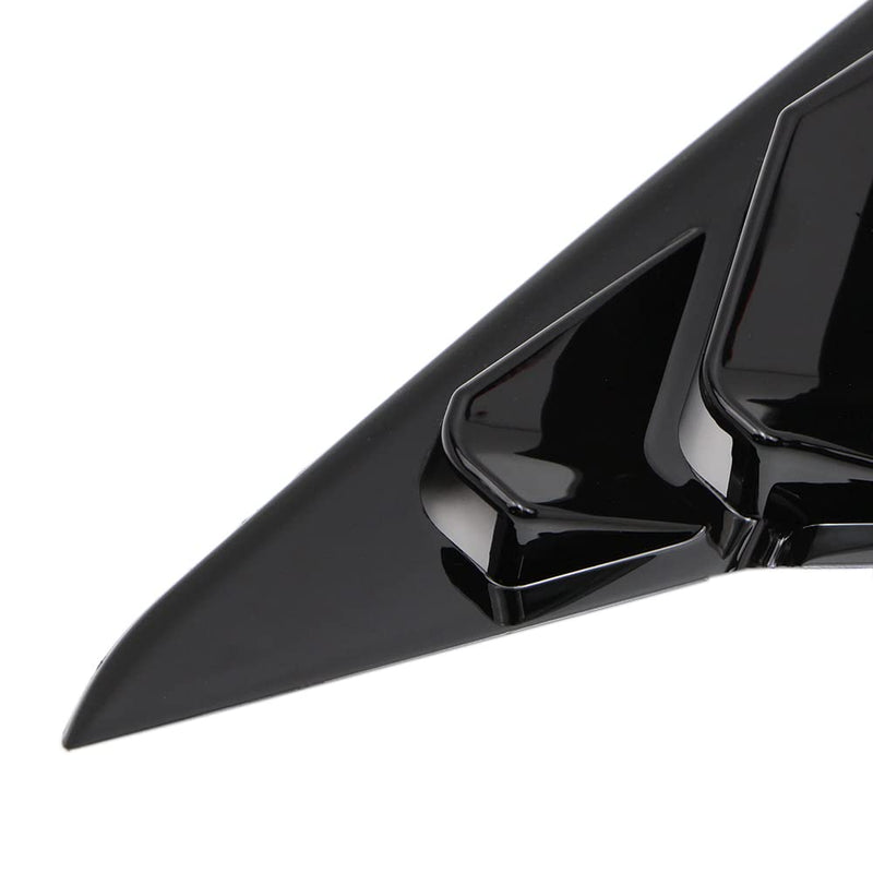Rear Side Window Louvers for Honda Civic Type R, Hatchback 2016 2017 2018 2019 2020 2021 10th Gen ABS Scoop Shade Cover Air Vent Blinds Racing Style Shutter in Glossy Black Hatchback Model