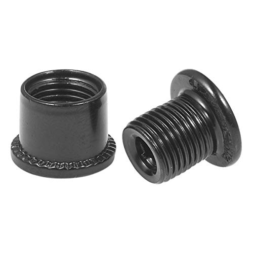 Chooee Double Chainring Bolts,M8 Steel Chain Ring Bolts Set Black Steel/Black
