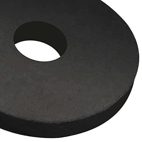 JAPCHET 200 Pcs Black Rubber Flat Washer, 1 Inch OD x 1/4 Inch ID x 1/8 Thick Rubber Flat Washer Assortment for Bolts Spacers