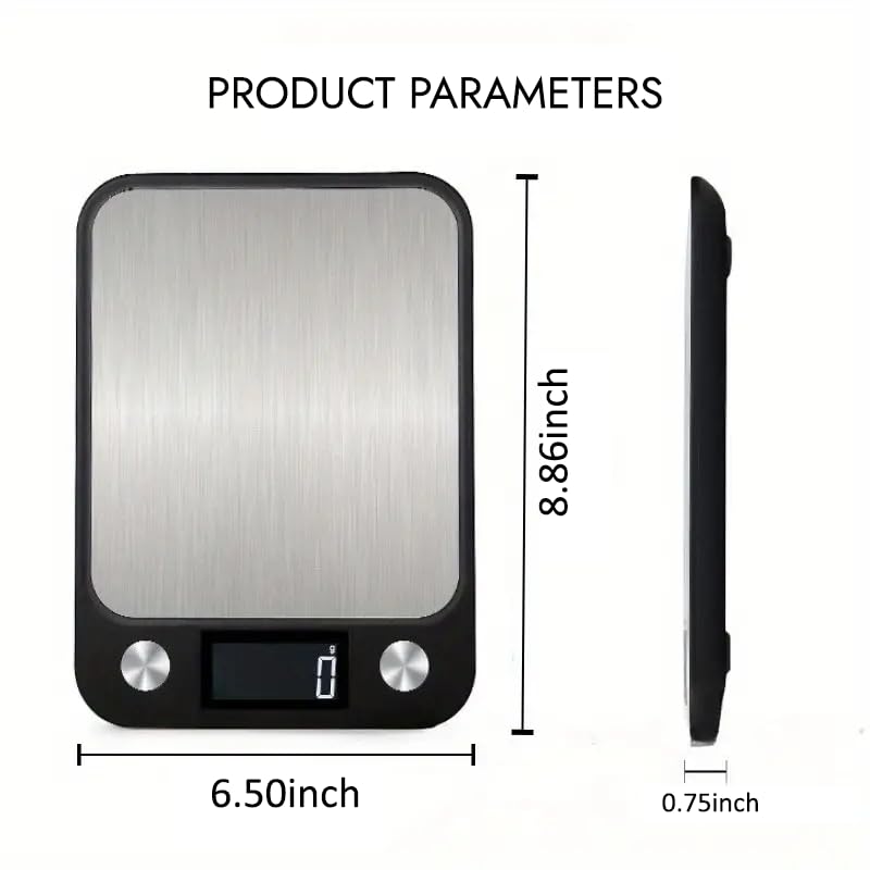 Digital Kitchen Scale, Food Scale for Bakers, Candle and Soap Making | Baking Scale for Precise Weight Measuring | Stainless Steel Large Platform Weighs up to 15kg