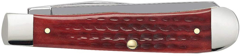 Case WR XX Pocket Knife Pocket Worn Old Red Bone Trapper Item #783 - (6254 SS) - Length Closed: 4 1/8 Inches Pocket Worn Red Bone