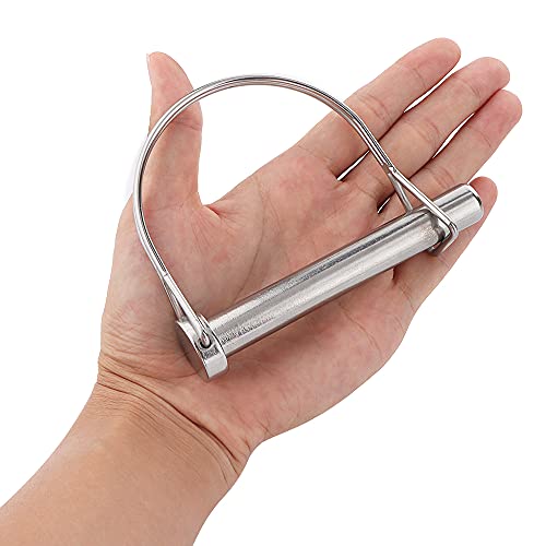 2 Pcs Large Pto Pin, Safety Coupler Pin 1/2" x 3-1/2"(12.6mm x 90mm), Full Marine Grade 316 Stainless Steel Heavy Duty Shaft Locking Pin