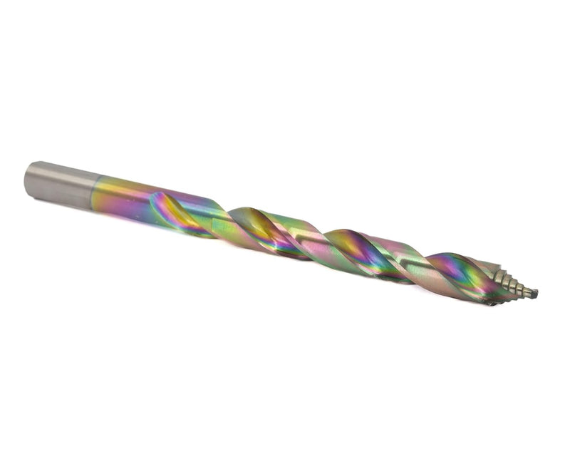 Spectral 5 Piece Stepped Point HSS Drill Bit Set, 1/4"- 1/2", Pouch Case, 135° Step Point Split Point Tip, M2 Steel, 3-Flat Shank, Multi-Color Finish 5 Piece Set