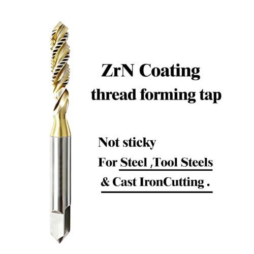 Tools M16 x 2.0 DLC Coating Spiral Flute Thread Tap, Metric Machine Threading Tap High Speed Steel Cobalt(HSSCo), Round Shank with Square End, H2 Tolerance, 1pcs M16x2.0mm JIS SFT 1pcs