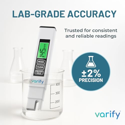 Varify TDS Meter Digital Water Tester for Drinking Water 4in1 Test (2Pack) 2 Pack